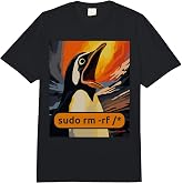 Screaming Tux Linux sudo rm -rf/Comfort Colors Adult Heavyweight T-Shirt