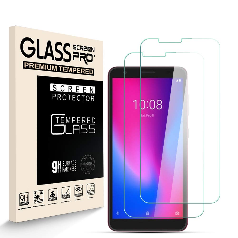 HJX Screen Protector for ZTE Blade A3 2020 [2 Pack], 9H Hardness Tempered Glass, 2.5D High Definition Film, Bubble Free, Screen Protector Compatible with ZTE Blade A3 2020