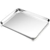 P&P CHEF 16 Inch Baking Cookie Sheet, Oven Pan Tray Stainless Steel Sheet Pan for Kitchen, Oven Bakeware for Multi Uses, Shiny Look & Dishwasher Safe, Healthy & Heavy Duty, 1Pc
