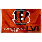 Cincinnati Bengals AFC Super Bowl LVI Bound 3x5 Flag