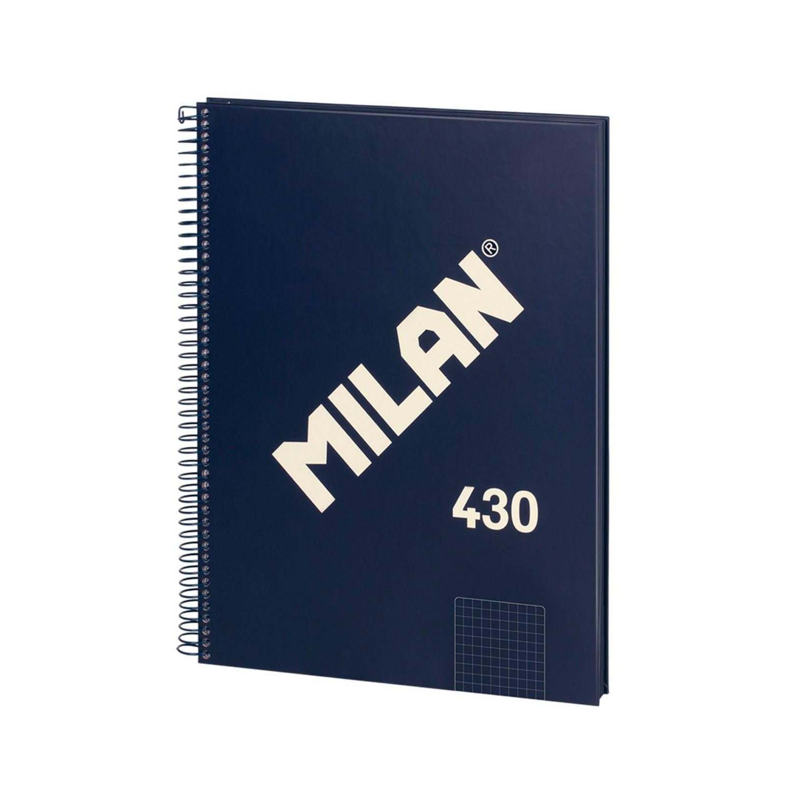 MILAN® Spiral Notebook, Graph Paper, 80 Sheets, A4, 1918 Series, Blue