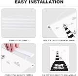 Benjia A3 Magnetic Poster Frame White Wood Hanger Kit 2 Packs 30cm view 5