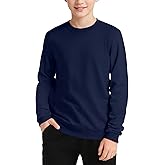 BOOPH Boys Long Sleeve Shirts Kids Crewneck Basic Tee Sports Pollover T-Shirt