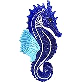 Blue Sea Animals Hair Clips,Novelty Acetate Hair Clip,Blue Sea Horse Claw Clips for Women