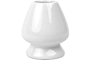 Mocha ChaDao MATCHA Traditional Tea Set |Ceramic Holder for Bamboo Matcha Chasen - Gift Box | Best Japanese Authentic Accessories For Matcha Green Tea Ceremony (White)