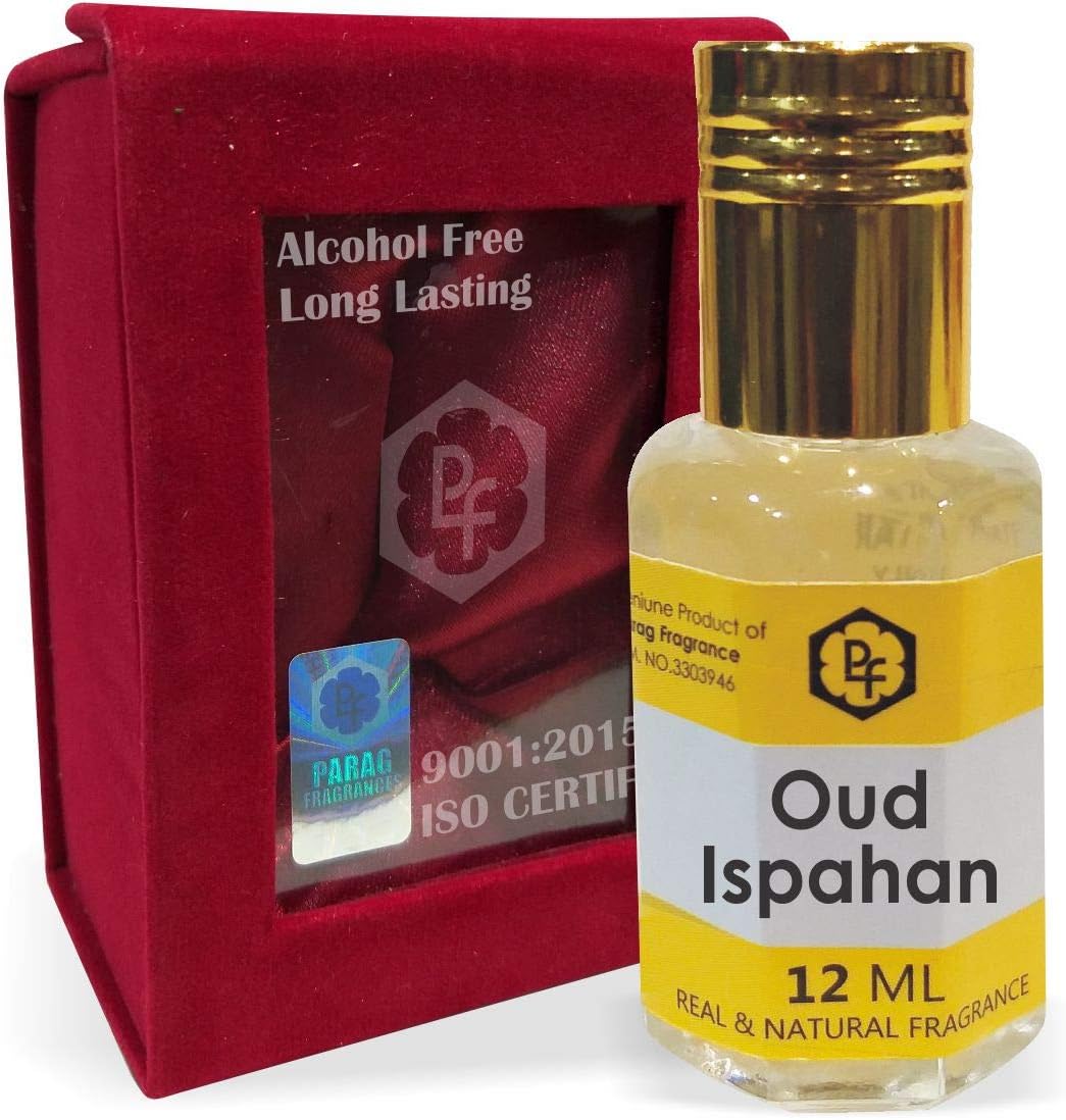 RAMANI INTERNATIONAL Oud Ispahan  12ml Attar Itra/Perfume Oil/Fragrance Oil with Handcrafted Velvet Box Original Attar Itra