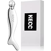 KECC Gua Sha Facial Massager (Fishtail),Stainless Steel Cold Roller Sticks for Face Eyes,Crescent Line Chin Lift Tightening Skin Tool, 4 Edges Drainage Sculpting Beauty Tool