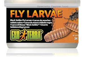 Exo Terra Canned Black Solider Fly Larvae - 34 g (1.2 oz)