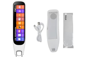 GOBUDSGO Translation Pen Scanner, Text to Speech Device, OCR Digital Pen Reader, Exam Reading Pen for Students, Dyslexia, Wireless Language Translator for Travelers & International Business Personnel (WHITE)