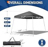 Bonnlo 3x3m Pop Up Gazebo Tent with Sidewalls, Portable Canopy view 3