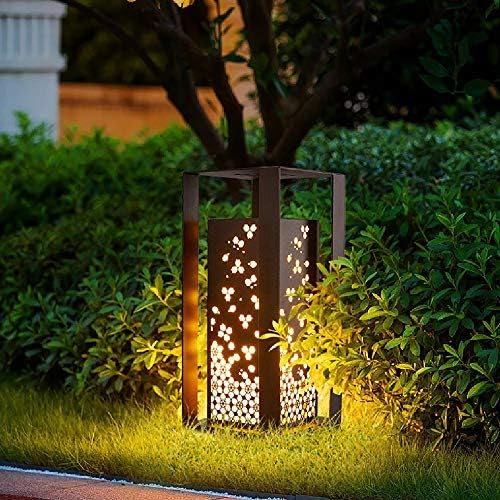 B08hmwvhg9 家電 家電 カメラ クリエイティブ屋外の庭の芝生 ランプ防水スクエアステンレススチール景観以外のカラムの照明フィクスe27エジソン外部コミュニティヴィラパティオコートヤードフロアランプ アウトドア卓上ライト Picaky