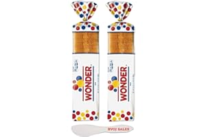 Wonder Bread Classic Giant White Bread, Sliced Sandwich Bread Loaf, 24 oz 2 Pack And (1) BVOJ SALES Spatula