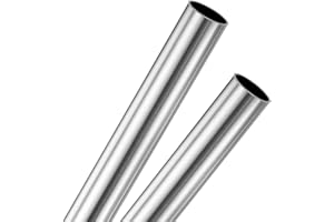 M METERXITY 2-Pack 300mm 304 Stainless Steel Tube, 14mm OD 1mm Wall Thickness Seamless Stainless Steel Tubing for Construction/Machining/DIY Crafting, Metal Straight Pipe [0.55x0.04x11.8IN]