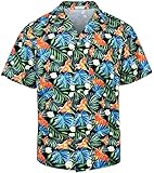 AINIKO Men's Short Sleeve Hawaiian Shirt Quick Dry