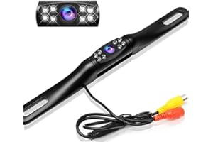 Kairiyard License Plate Backup Camera, Waterproof 170° View Rear View Reverse Camera Night Vision Back up Camera Systems for Cars Trucks Pickup SUVs Trailer