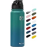 Fanhaw 20 oz Insulated Stainless Steel Water Bottle with Anti-Dust Chug Lid, Leakproof Vacuum Metal Bottle for Kids, Women & 