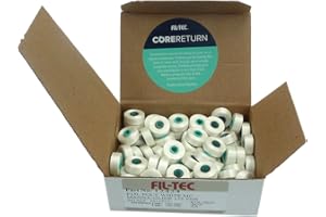 Magnetic Core White Pre Wound Bobbins Style L Magna Glide Bobbin Thread, Box of 100.