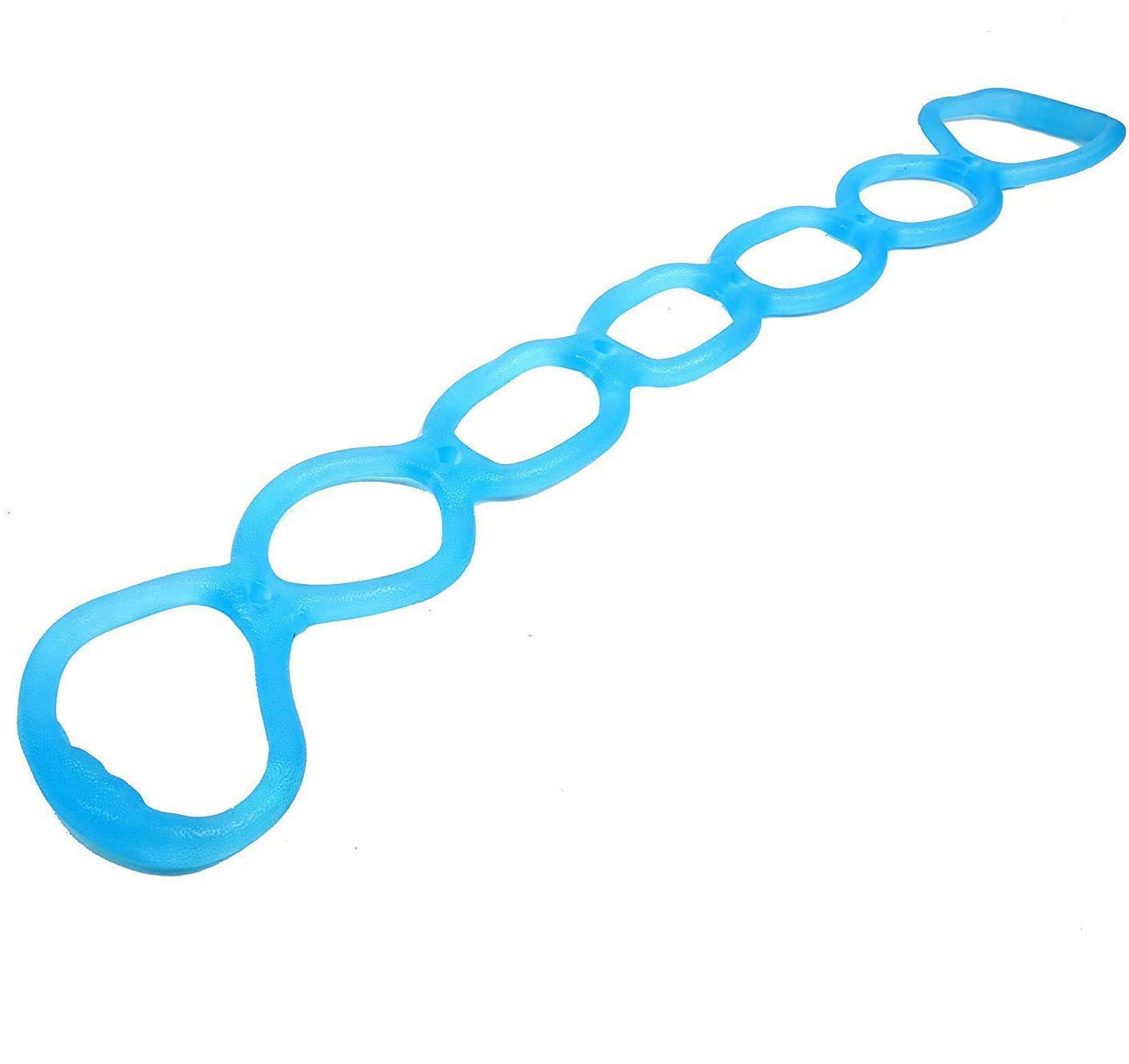 7 Ring Jelly Tube Chest Expander, Fitness Stretch Strap Resistance Exercise Band Chest Arm Expander Exerciser Portable, Yoga Pilates Boxing Core Muscle Training Tube Bands (Blue)
