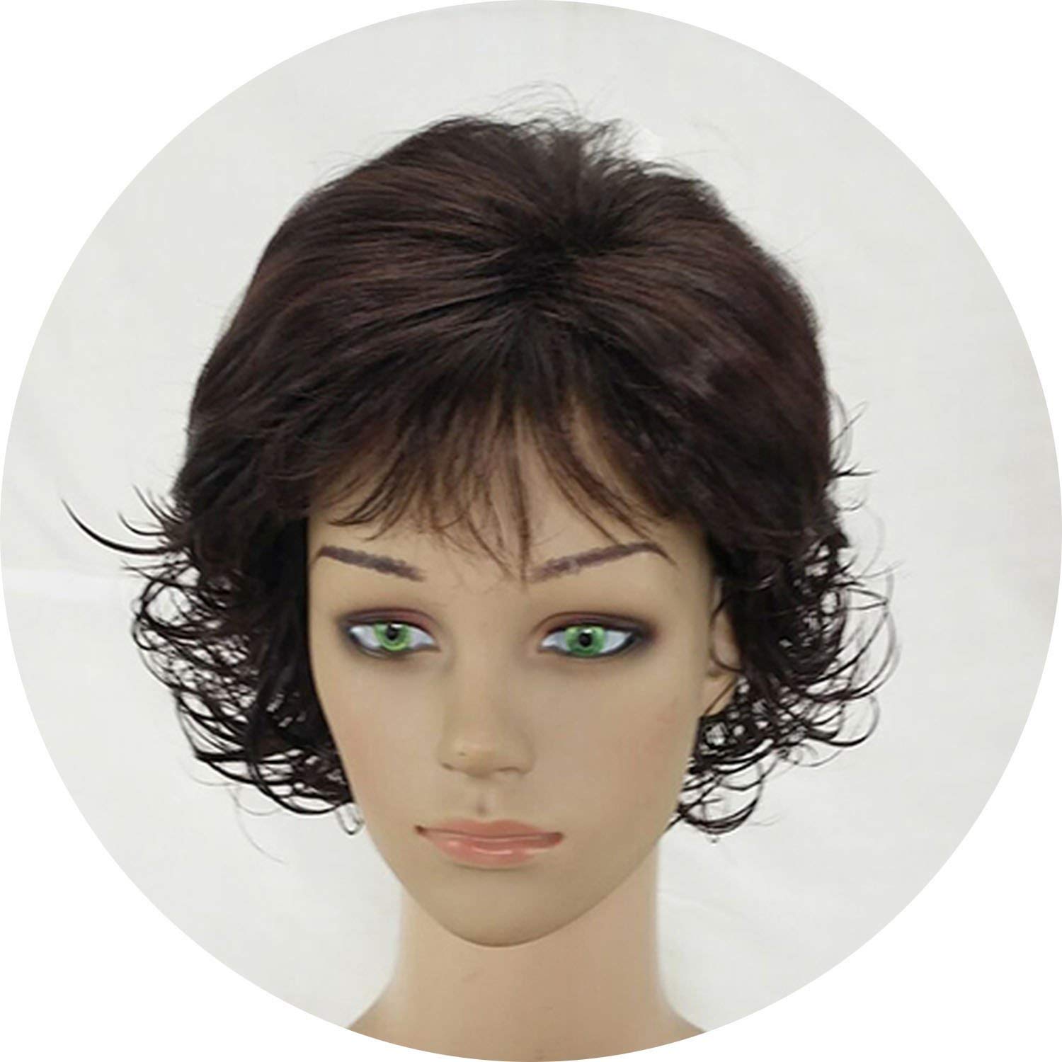 Amazon Com Women Wig 2 Tones Grey White Ombre Synthetic Short