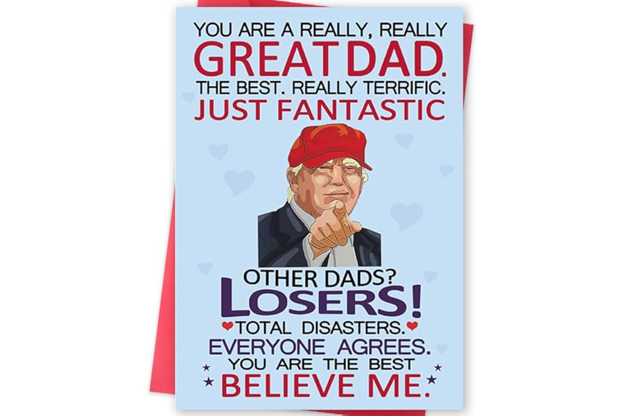 ACHICGIRL Funny Father‘s Day Card for Dad, Fathers Day Gift for Men, Adult Humor Novelty Greeting Card for Father, Bold Great Dad Appreciation Card