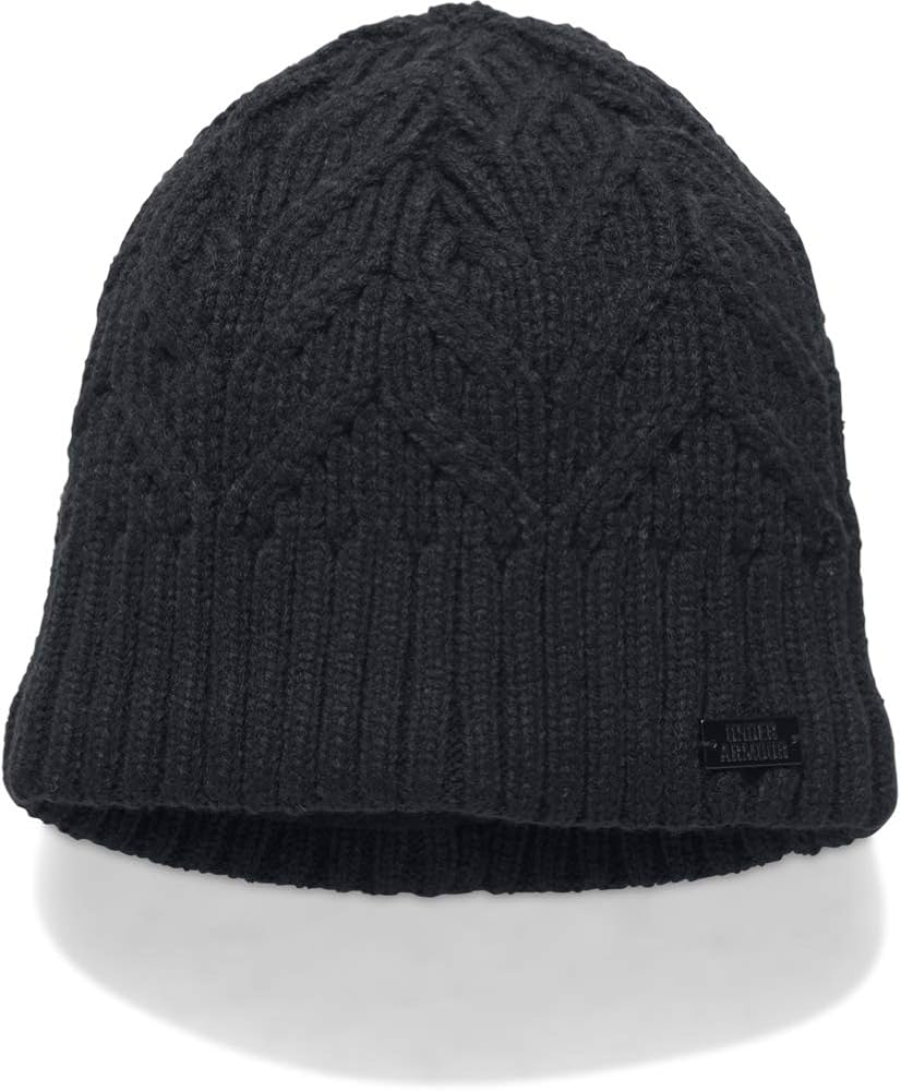 Under Armour Women's Around Town Beanie, Black (001)/Black, One Size Fits All: Clothing