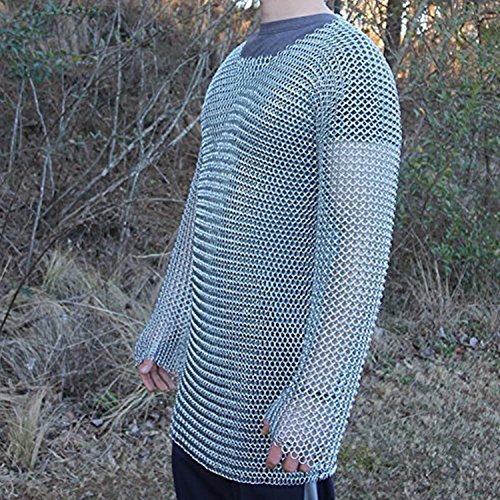 Medieval Knights Full Sleeve Hauberk Chainmail Large - Image 4