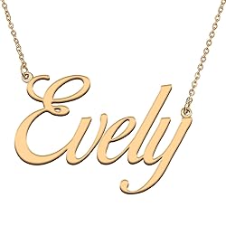 HUAN XUN Customized Custom Simple Any Name Necklace