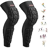 Knee Shin Guards, 1 Pair Sports Protection Pads for Soccer, Skiing, Skateboard, Basketball, Football, Volleyball, Cycling, Workout, Running, Hiking, EVA Shockproof Protection with Non-Slip Silicone -