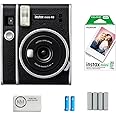 FUJIFILM INSTAX Mini 40 Instant Film Camera Bundle with Fujifilm Instax Twin Pack Film | 20 Exposures + AA Batteries | 4 Pack + Cleaning Cloth (4 Items)