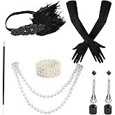 Luter 1920s Accessories Set for Women, Flapper Accessories 1920s Roaring 20s Accessories Great for Gatsby Headband Flapper for Women Girls Costume
