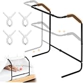 Blanket Lifter for Feet Under Mattress with 4 Clips&ndash;Extra-wide Foot Tent Keep Blankets Off Feet, Height Width Adjustable Bed Cradle Lift Bar Sheet Support for Enhanced Foot Toe Leg and Knee Comfort