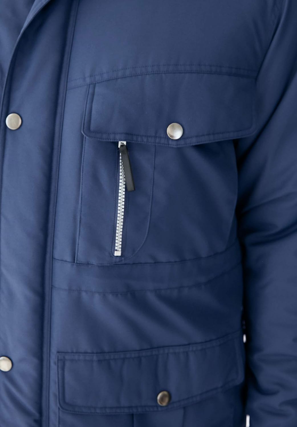Boulder Creek by Kingsize Men's Big & Tall Fleece-Lined Parka with Detachable Hood and 6 Pockets Coat: Clothing