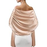 Sofier Satin Shawl Wraps for Women Evening Dresses Wedding Bridal Party Silky Scarf Formal Cover Up Bridesmaid Gifts