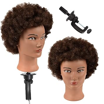 afro hair practice head