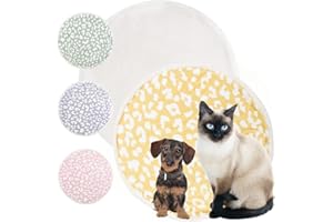 THE CAT PARK Cat Blanket for Indoor Cats – 29" Soft Sherpa Fleece Pet Throw, Washable Reversible Dog Blanket for Small Dogs, Cats, Kittens, Couch Bed Sofa Car Protector – Yellow