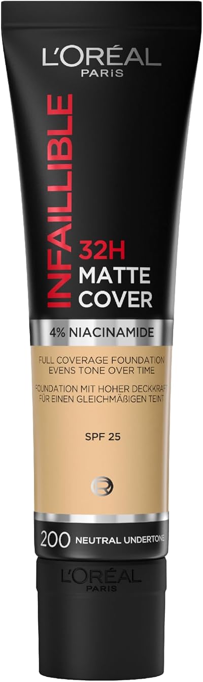 L'Oreal Infalible 24H Matte Foundation 200 Golden Sand – Full Coverage