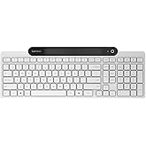 Lenovo 800 Self-Charging Bluetooth Keyboard, Uses Ambient Light for Charging, Bluetooth 5.1, Supports 3 Devices, Battery Free