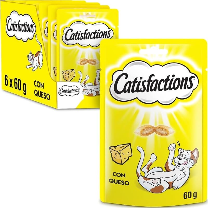 Premios para Gatos, Sabor Queso (Pack de 6 x 60g)