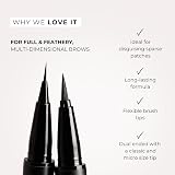 Thicker Brow Pen Duo Dual Ended Micro Tip Classic Tip Black Brown view 3