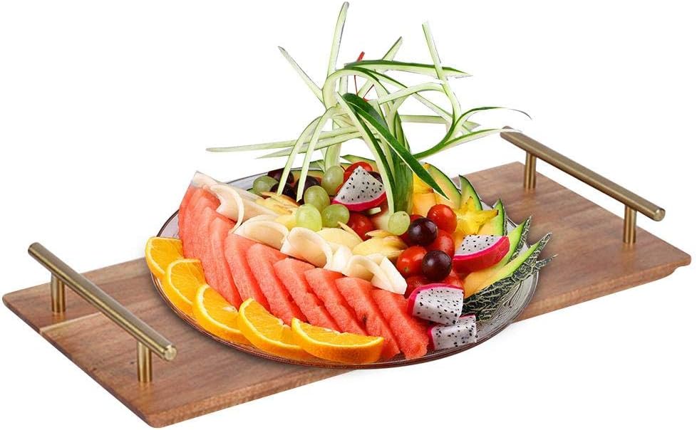 ningxiao586 Natural Cheese Board Charcuterie Platter, Wooden Serving Platter, for Sushi Fruit Pizza Steak Snacks Food Plate