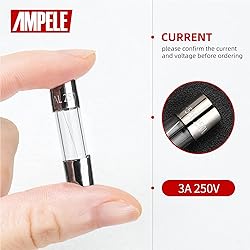 AMPELE (Pack of 20) 3A Fast-Blow Fuse 3Amp 250V