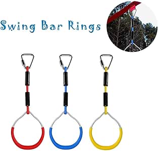 sgfd 3pcs / Pack Colorido Craft Swing Bar Anillos Patio Trasero