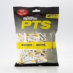 PrideSports PTS Wood Golf Tees | 175 Count, 2-3/4