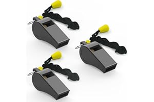 WONAPAD Whistle，2 Packs Plastic Sports Whistles with Lanyard, Loud Crisp Sound Whistle Great for Coaches, Referees,Teachers and Officials