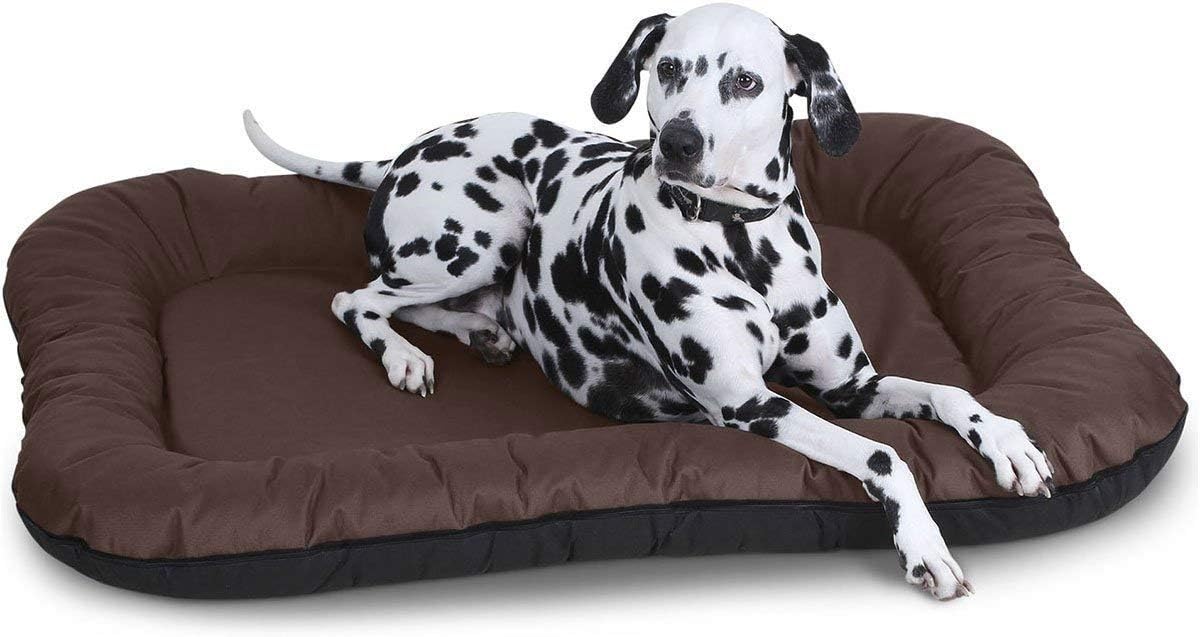 Hiputee Reversible Dual Color Ultra Soft Velvet Bed for Small/Large Dog & Cat (XL, Brown Black)