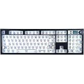 GMK104 Barebones Keyboard Kit with Screen&amp;Knob,QMK/VIA Programmable BT5.0/2.4GHz/Type-C Tri-Mode Gasket Mounted Hot Swap RGB Backlit Full Size Custom PCB Kit DIY Mechanical Keyboard for Win/Mac(Black)