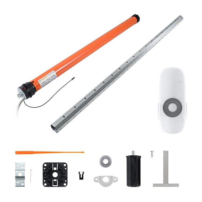 3T-MOTORS Funk Rolladenmotor Komplettset mit Handsender und Montage-Material, Rollandenantrieb, Smart-Home kompatibel, leicht