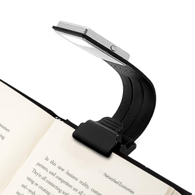 Opard Clip Light USB-Aufladbare Lampe Augenpflege Doppelt als Lesezeichen flexibel mit 4 Stufen dimmbar für Buch ebook Lesen 