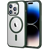 ESR for iPhone 14 Pro Max Case, Compatible with MagSafe, Shockproof Military-Grade Protection, Yellowing Resistant, Magnetic Classic Hybrid Case (HaloLock), Clear Green