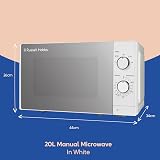 Russell Hobbs 20 Litre 800W White Microwave RHM2027 with Defrost view 2